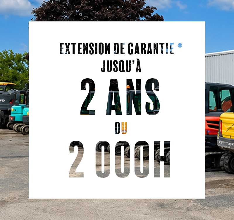 Extension de garantie jusqu'à 2 ans sur matériel TP occasion - Euro Mat